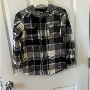 OshKosh B'gosh Kids Checkered Shirt - Black, Gray, and White